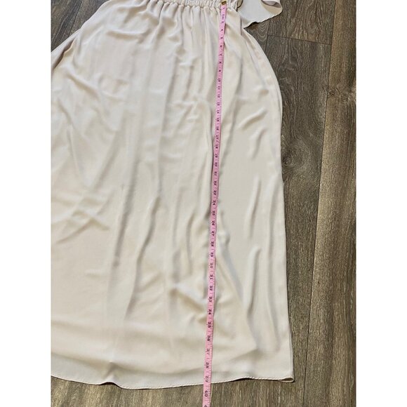 Show Me Your Mumu Caitlin Ruffle Maxi Dress OATMEAL Color Size Medium - Picture 9 of 13